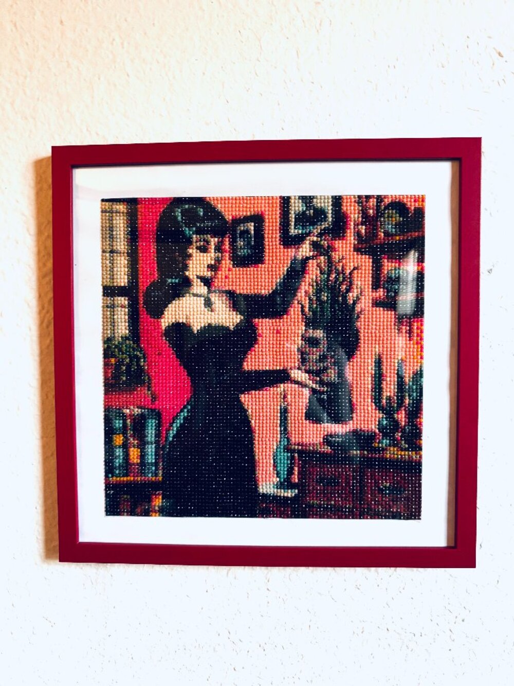 Gothic Woman Holding Head Diamond Art | 13x13" Frame | Unique Homemade Gift